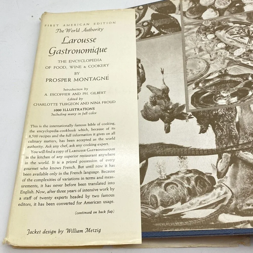VTG 1965 Larousse Gastronomique Crown Publishers Cookbook 1961 First‎ Edition